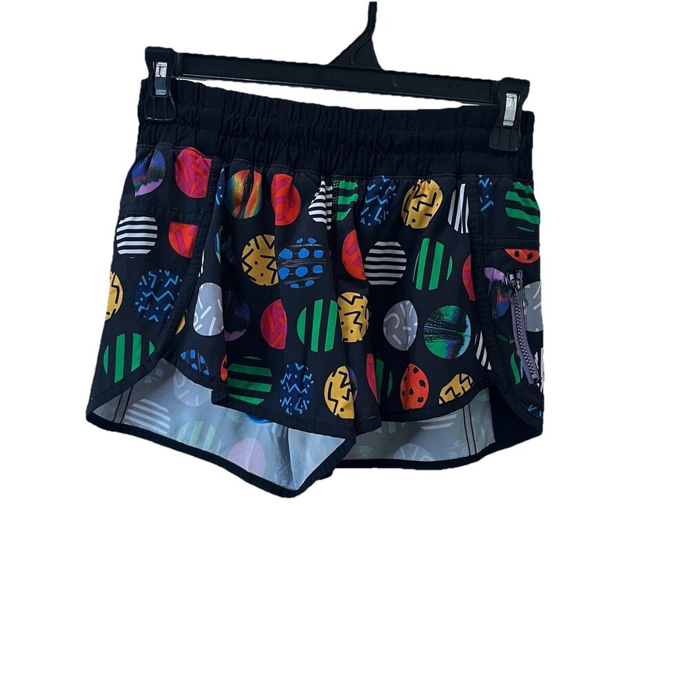 Lululemon Speed Shorts Size 4 Seawheeze 2015 Circle Pills 3" Inseam Multicolor